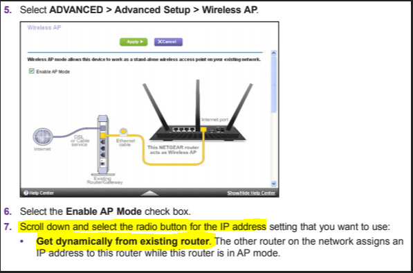 R7000 ap mode clearance